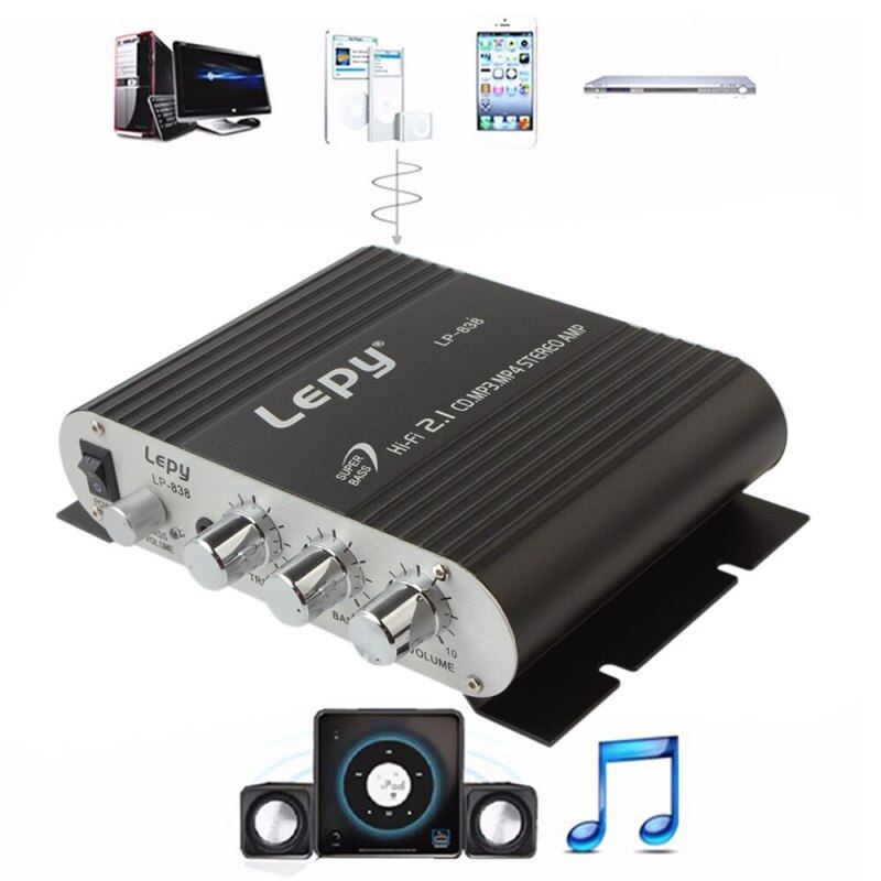 Bộ Khuếch Đại Khuếch Đại LP-838 Bộ Khuếch Đại Âm Thanh Xe Hơi 12V Hi-Fi 2.1 CD Đài Phát Thanh MP3 MP4 Âm-li Âm Thanh Nổi Loa Bass Cho Xe Hơi Tại Nhà