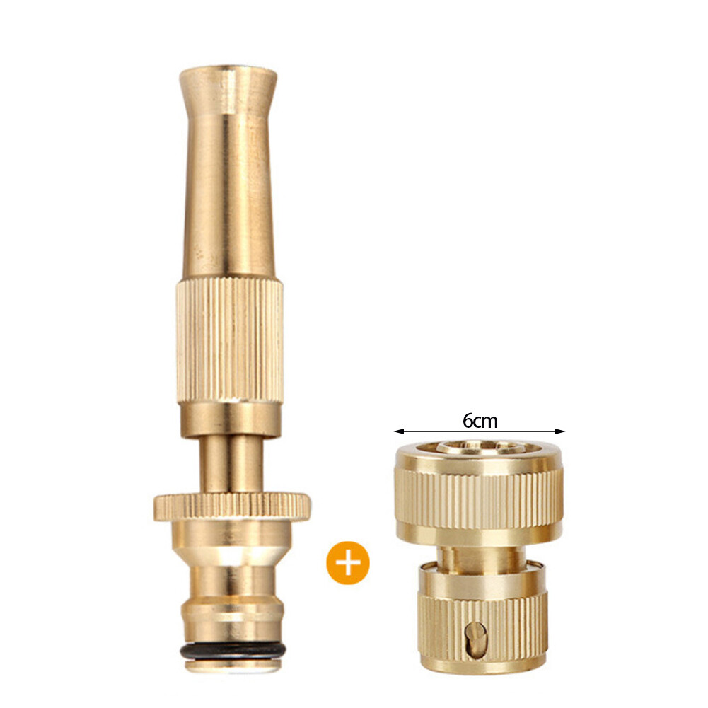 Hittime 2Pcs Car High Pressure Water Spray Tool Spray Tool Washing Machine Tool with Quick-connect Connector Metal Brass Lawn Garden Hose Pipe