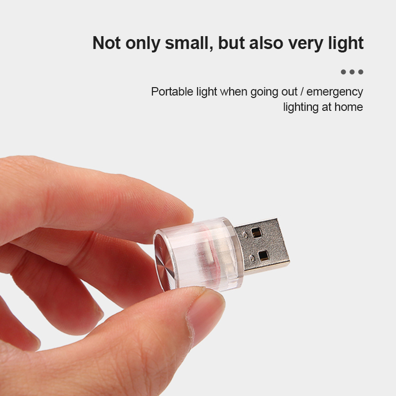 Car Mini USB LED Atmosphere Lights Decorative Lamp Plug Play Auto Interior Led Lamp