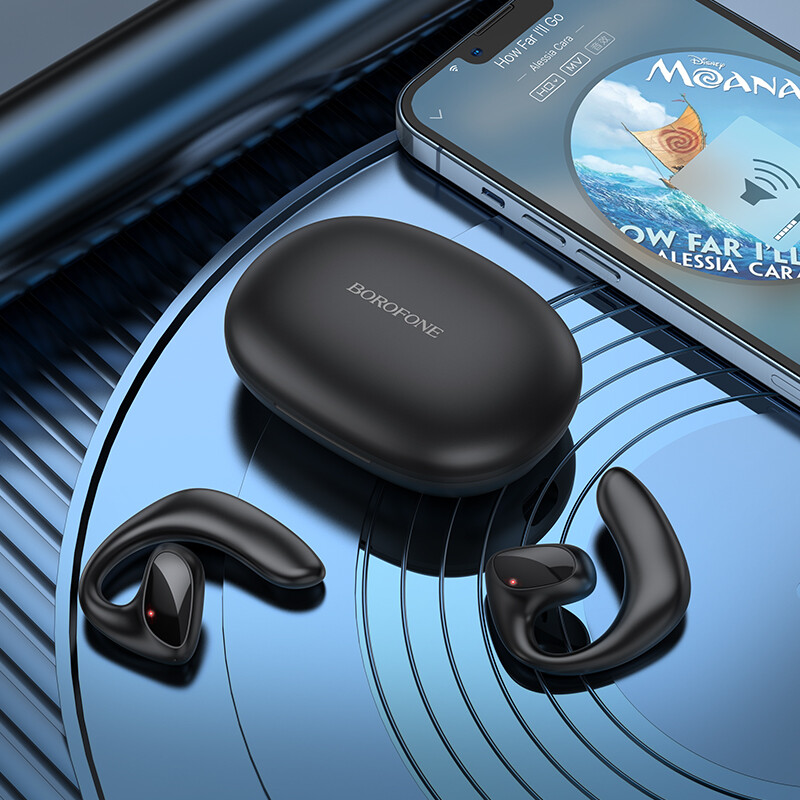 [NEW] BOROFONE BW22 TWS Bone Conduction Headphone Air Conduction True Wireless Bluetooth Headset Wireless Headphones BT5.3 Sports Headphones With Mic With Charging Case Open The Cover And Connect For iPhone Oppo Vivo Xiaomi Huawei Smartphone Universal