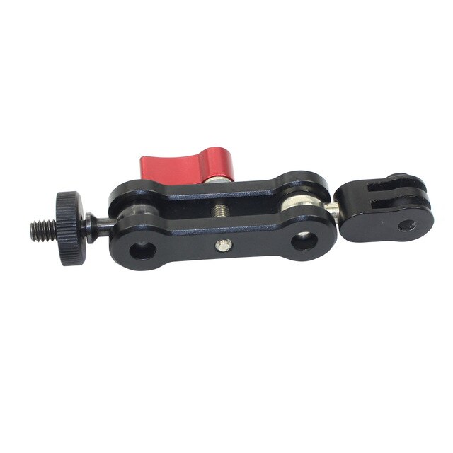 Dual Ball Head Magic Arm Mount Adapter 1/4 Screw To Universal Sport Camera Bracket 360 Degree Rotation For Gopro Action Camera