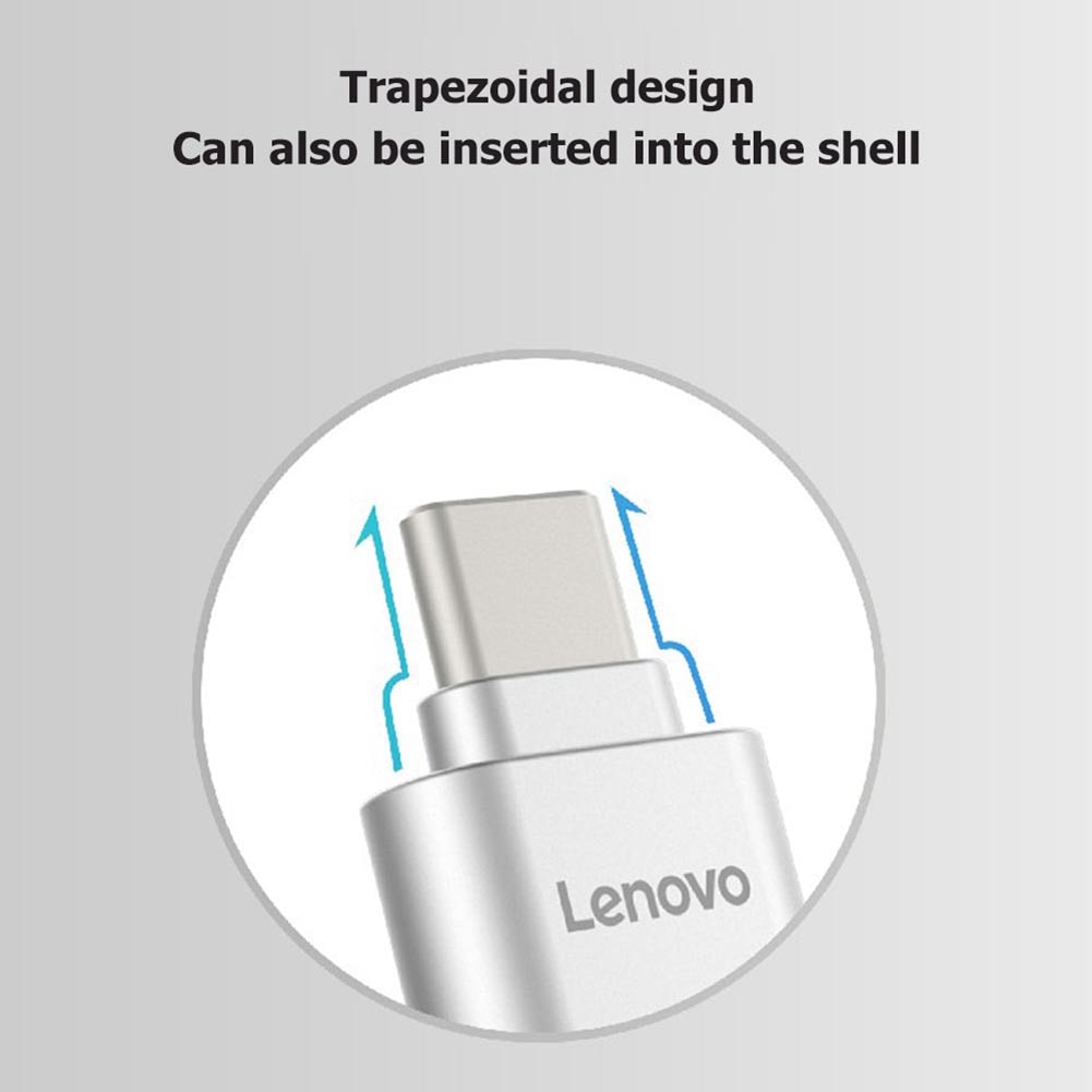 Lenovo D201 USB C TF Card Reader 480Mbps 512GB Type C to TF Mini Memory Card Reader for SmartPhone Android/Tablets /PC /Laptop