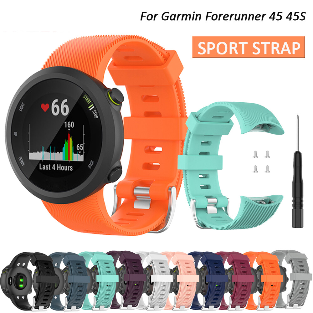 Compatible for Garmin Forerunner 45/45S Straps, Soft Silicone Sport Replacement Wristband Fitness Strap Bracelet Watch Band for Garmin Swim 2 Smart Watch