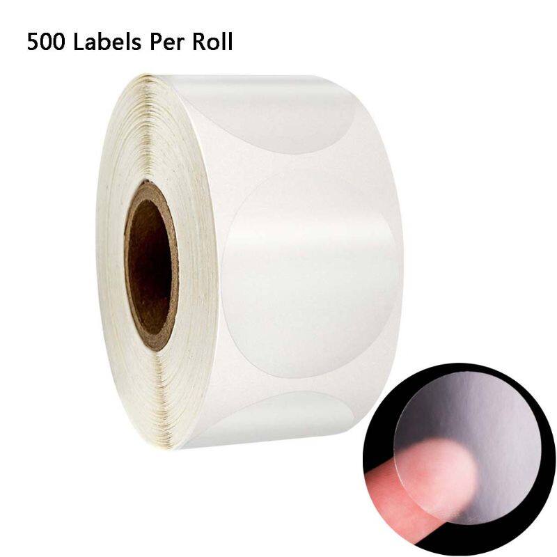 500pcs/roll Round Transparent Stickers Stamp Envelopes Cards Wedding Invitations Packages Scrapbooking Decor