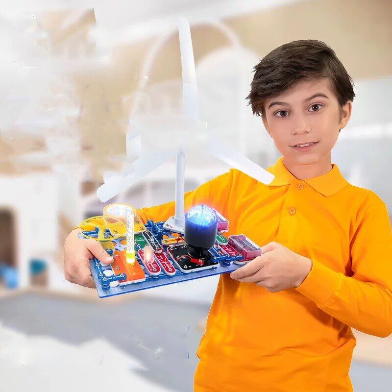Circuits For Kids Electronics Discovery Kit Circuits Experiments Smart Block Educational Science Toy DIY Building Blocks
