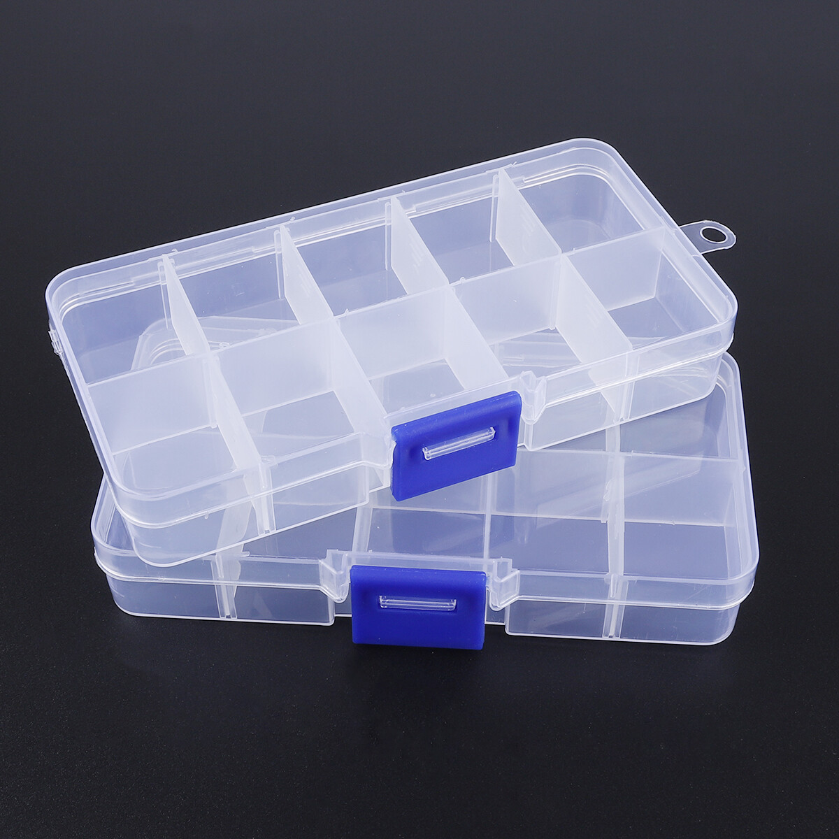 1 Hộp Đựng Trang Sức Bằng Nhựa Trong Suốt, Ngăn Đựng Để Đựng Bông Tai Hạt Hộp Quà Hình Chữ Nhật