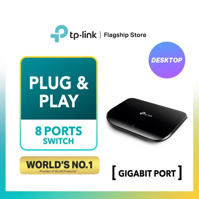 TP-Link 8-Port Gigabit Plug & Play 10/100/1000Mbps Desktop Switch TL-SG1008D
