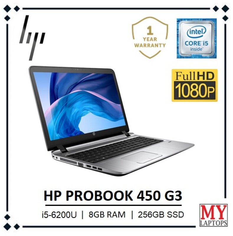 Hp Probook 450 G3 Core I5 6th Gen 8gb Ram 256gb Ssd 15 6 Full Hd 1920