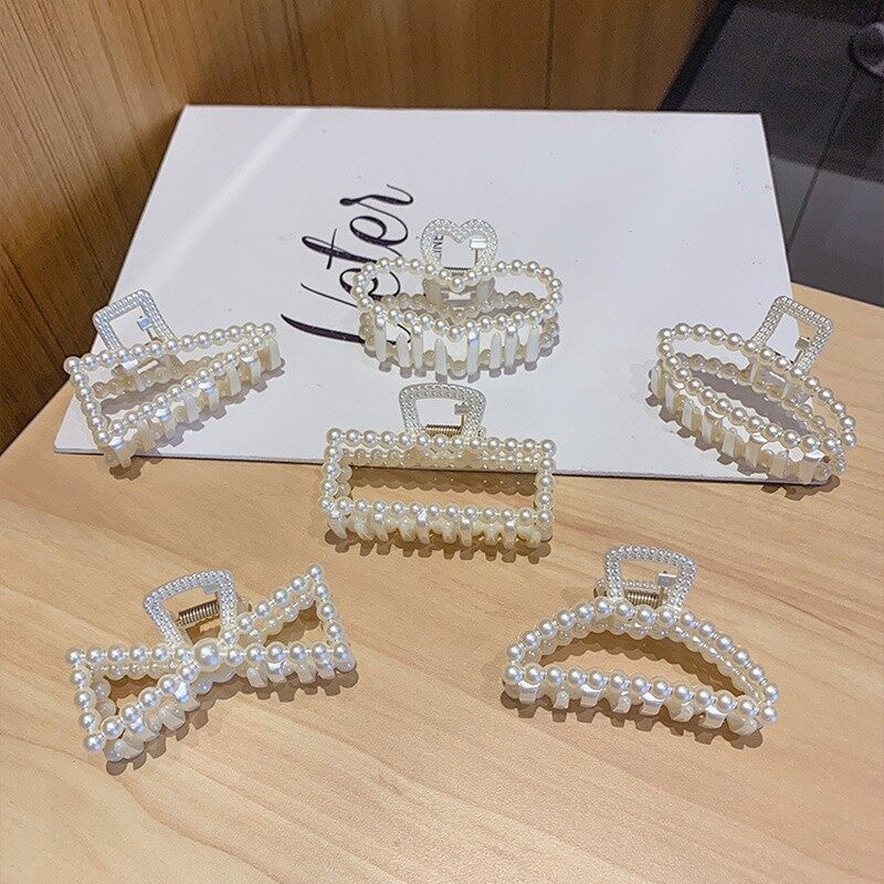 [KH ACC]Korean Style Pearl Bow Hair Clip