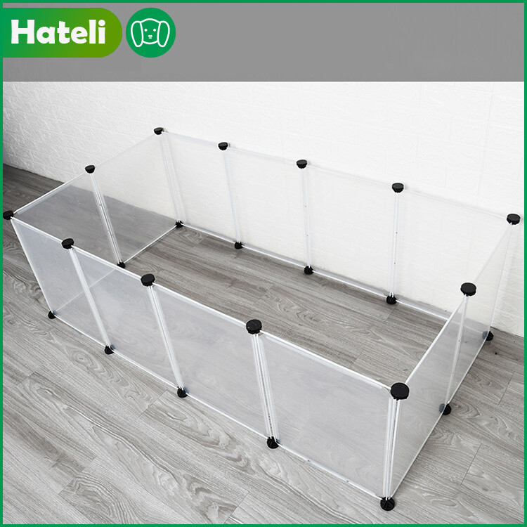 【HATELI】（No side door）Baffle Puppy Guardrail Snnei Dog Cage Dog Handrail Cat Fence Isolation Door Small Dogs Pet Fence