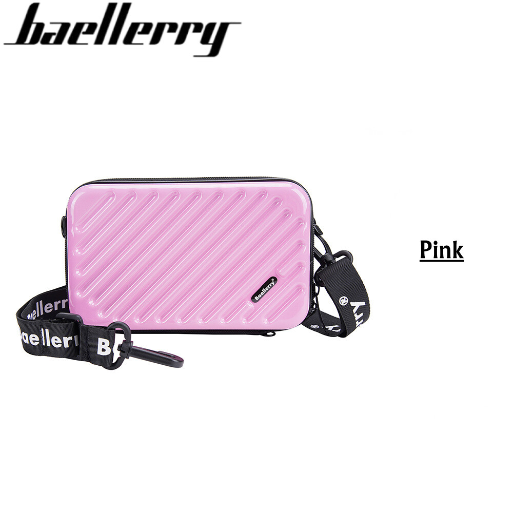 Baellerry 2023 New's Women's Phone Mini Portable Shoulder Bag, Suitcase Shaped Hardside Handbag Crossbody Bag Storage Bag