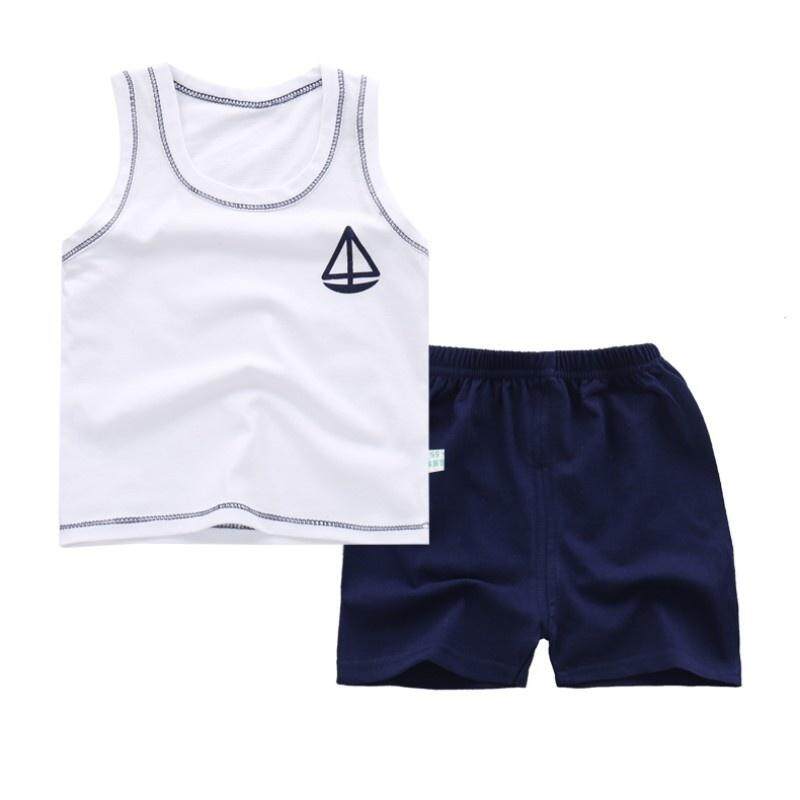 Baby Clothing Set Cartoon Summer Boys Girls Children Clothes Set Brand Sport Infant Kid Suits Tracksuits Cotton Vest + Pants