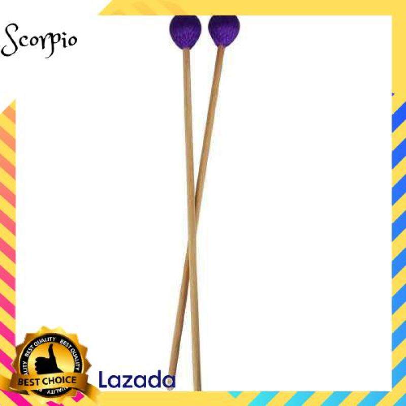 BEST SELLER Middle Marimba Stick Mallets Xylophone Glockensplel Mallet with Beech Handle Percussion Kit Musical Instrument Accessories Mallets for Professionals Amateurs 1 Pair Purple (Purple) Malaysia
