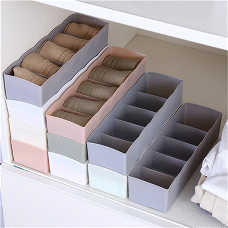Household Japanese-style 5-grid Multi-purpose Plastic Storage Box Underwear Socks Storage Box Drawer Wardrobe Organizer