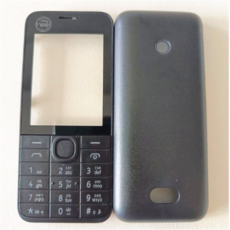 Full Housing Case For Nokia 208 Mobile Phone Single Dual SIM Card Housing Case + Engilish And Hebrew Keypad