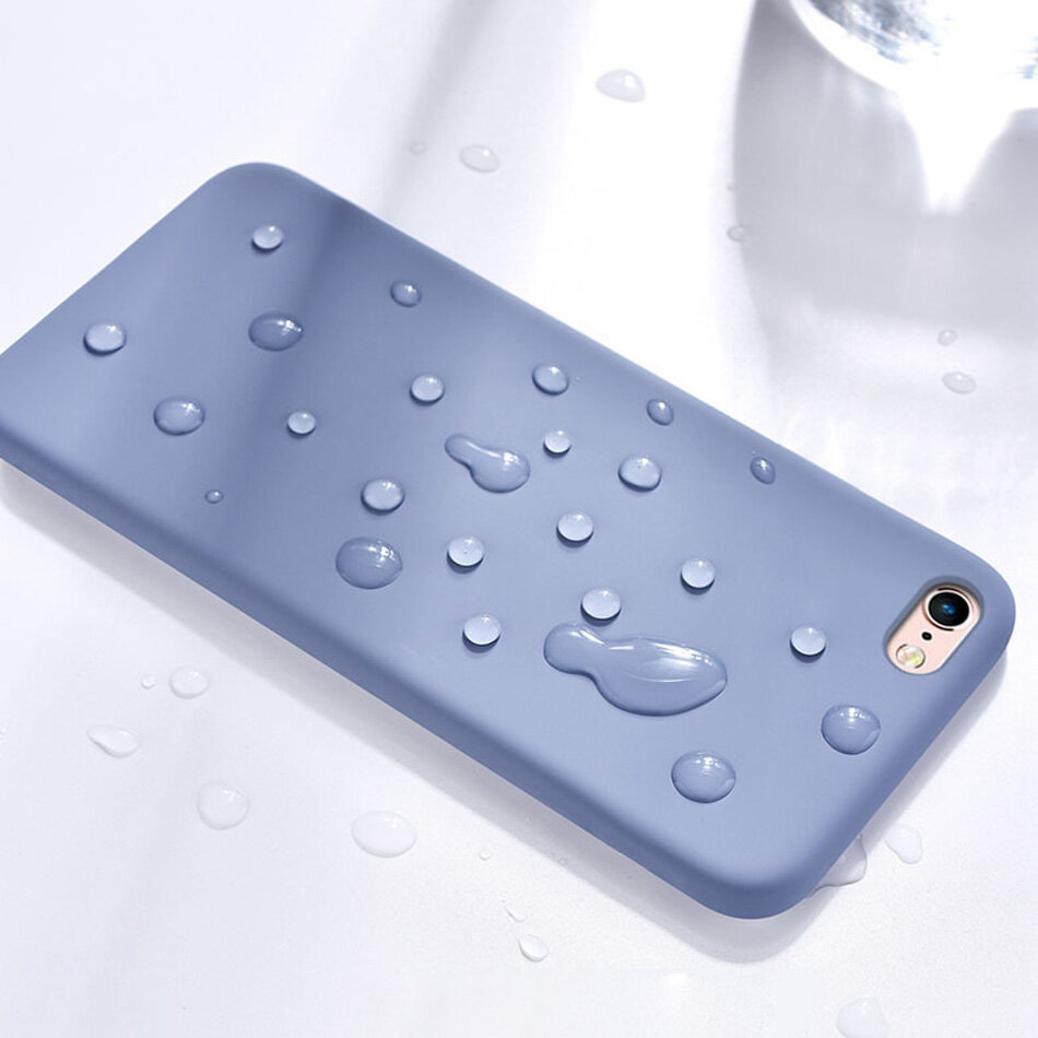 i6 Case for iPhone 6S Plus Luxury Original Liquid Silicone Case Rubber Microfiber Cloth Lining Cushion Cover for iPhone 6 Plus casing