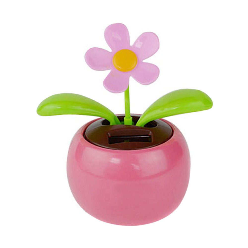 Solar Powered Dancing Flower Swinging Animated Dancer Toy Car Home Decoration