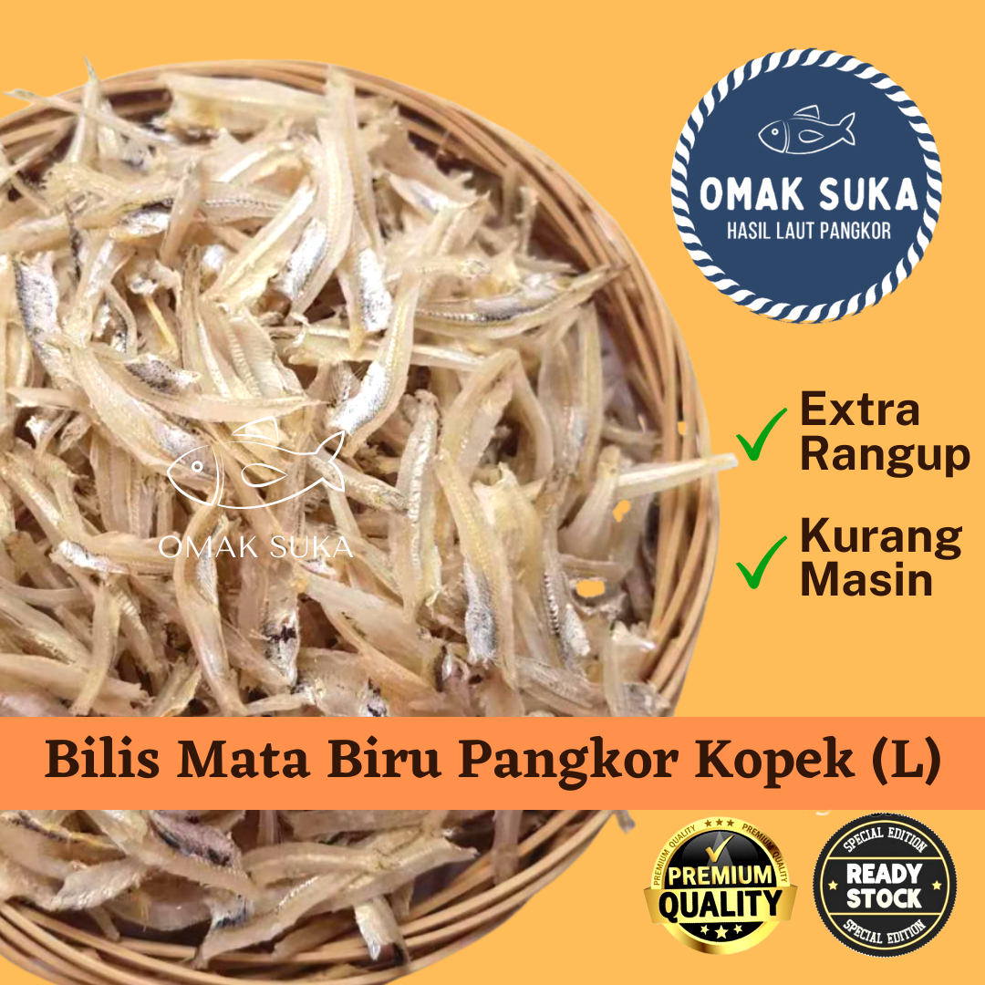 Ikan Bilis Premium Kopek Besar Pangkor 5A (150g) [Rangup Lembut Manis ...