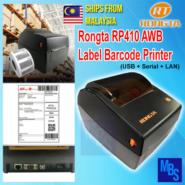 Rongta RP410 Label Barcode Printer A6 Air Waybill AWB Printer (LAN