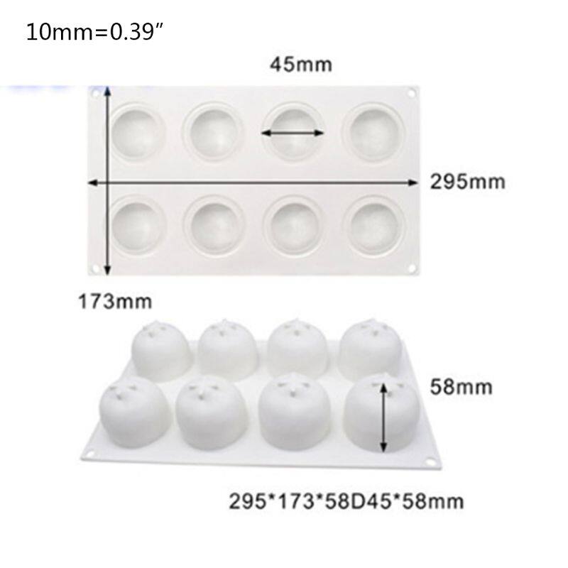 Cốc Pudding 8 Quả Cam, Khuôn Bánh Nghệ Thuật Khuôn Silicone Pan 3D, Khuôn Silicon Mousse