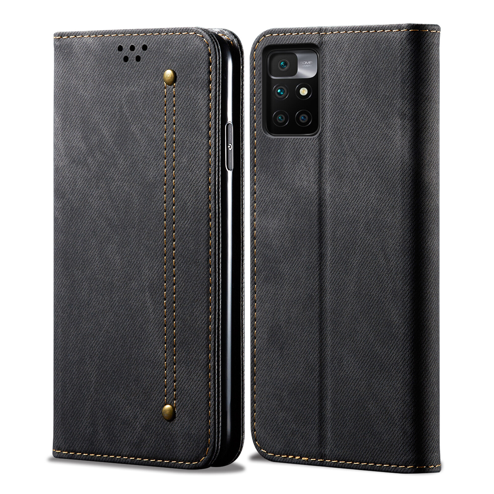 Thinmon, Dành Cho Xiaomi Redmi 10 Bao Da Hoài Cổ Ốp Bảo Vệ Da Nắp Gập Nam Châm Phong Cách, Có Khe Cắm Thẻ Đứng