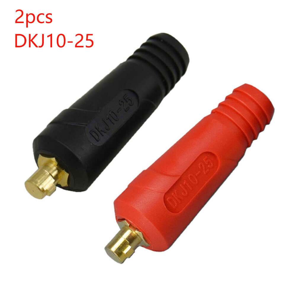 TIG Welding Cable Panel Connector-Plug DKJ35-50 315Amp Dinse Quick Fitting Red and Black Color 2pcs 