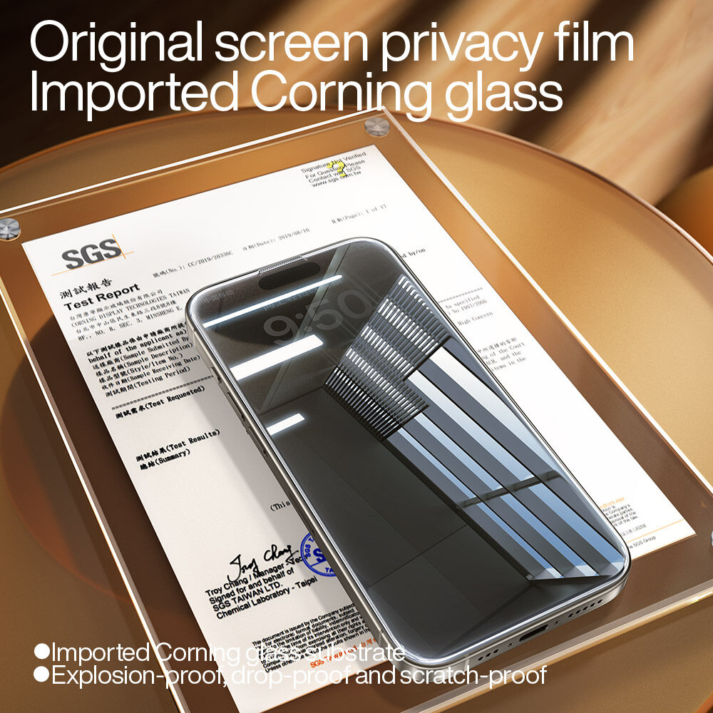 Smartdevil Corning Tempered miếng dán film thủy tinh Đối Với iPhone 15 Pro Max iPhone 15 Plus iPhone 16 Pro Max 14 Pro Max 14 Plus 13 Pro Max 12 iPhone 16e 17e Phim Bảo Hiểm Đầy Đủ Miếng dán màn hình chống nhìn trộm chống ánh sáng xanh chống bụi Phim Với
