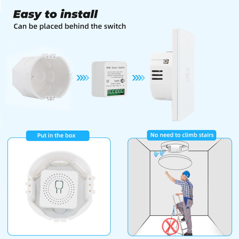 16A tuya Công Tắc Wifi thông minh 2-cách công tắc điều khiển mini thông minh Breaker cuộc sống thông minh kiểm soát hỗ trợ Alexa Google nhà yandex Alice