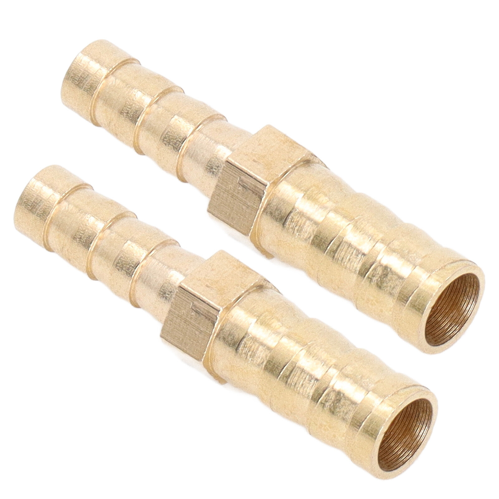 2 Pcs Barbed Fitting Splicer Brass Hose Barb Reducer Hex Reducing Barbed Connector