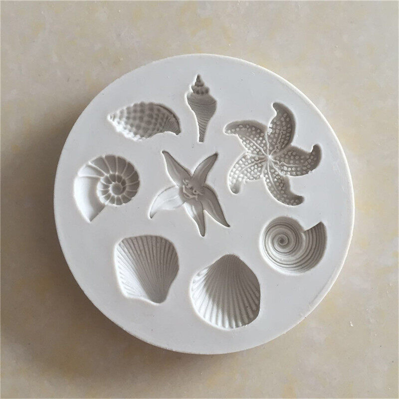 [Mariannes] Ocean Biological Conch Sea Shells Chocolate Cake Silicone Mold Kitchen Tools