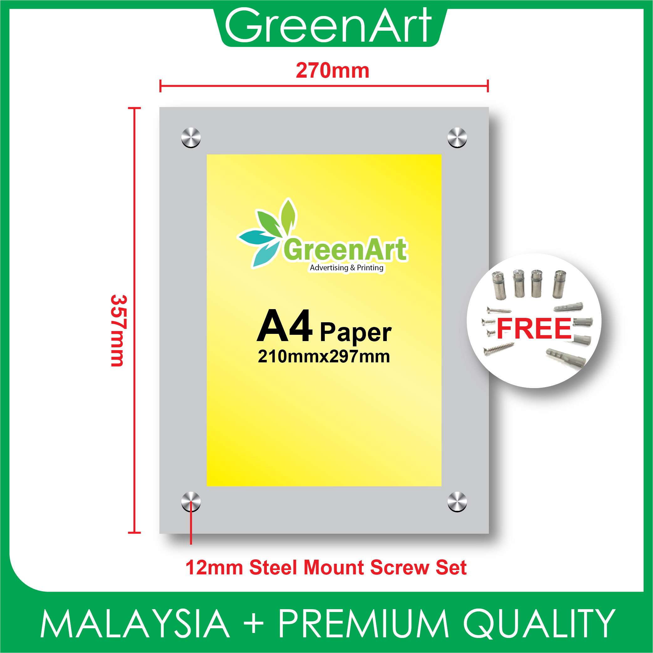 A4 Casting Acrylic Poster frame Acrylic Sandwich Acrylic frame with