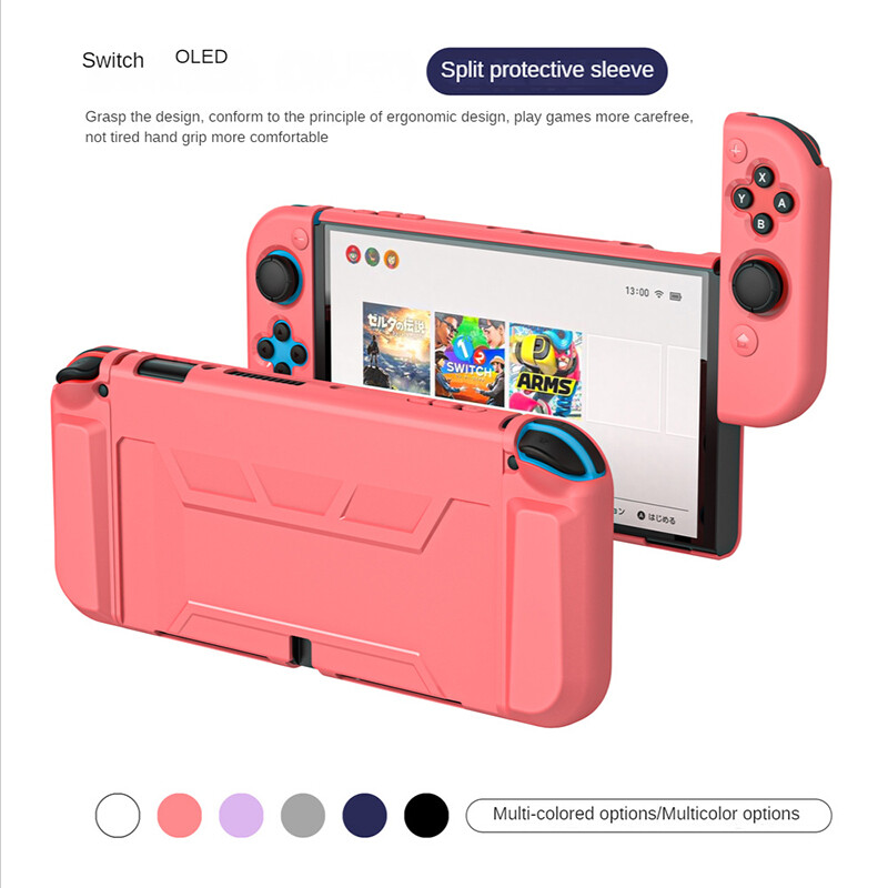 Ditour công tắc mới OLED trường hợp cho bộ chuyển đổi Nintendo OLED Cover quay lại chuyển đổi OLED TPU NS OLED chơi game Vỏ bảo vệ