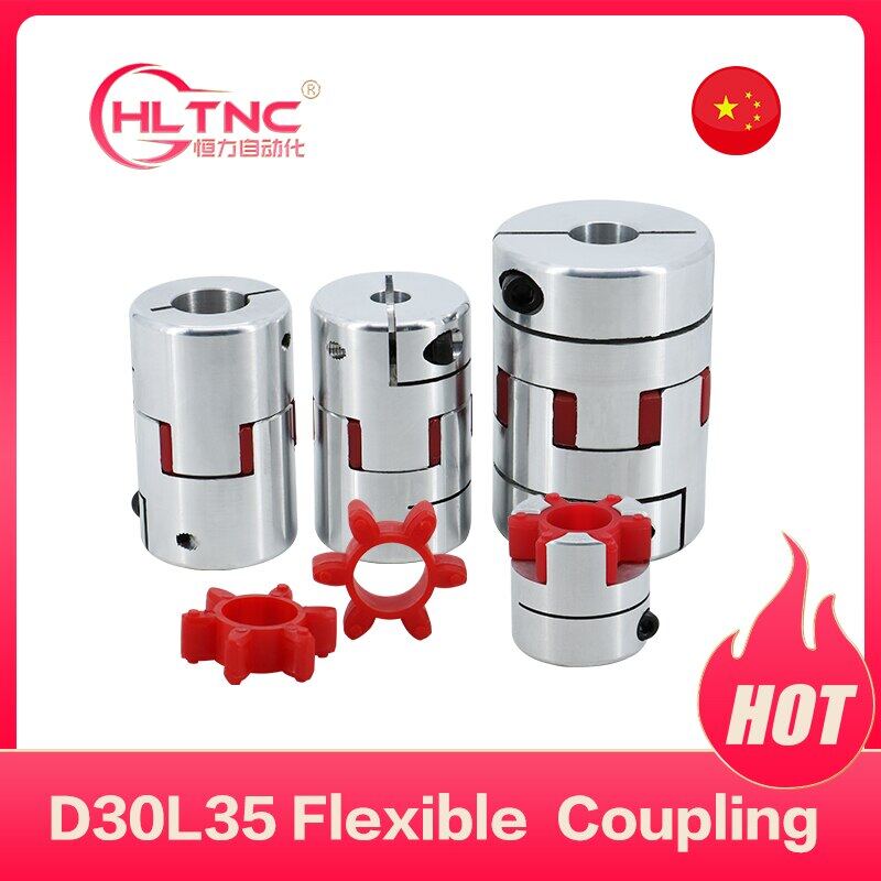 1pc 6.35/8/10mm Jaw Shaft Coupling Spider Flexible Coupler Motor D30L35