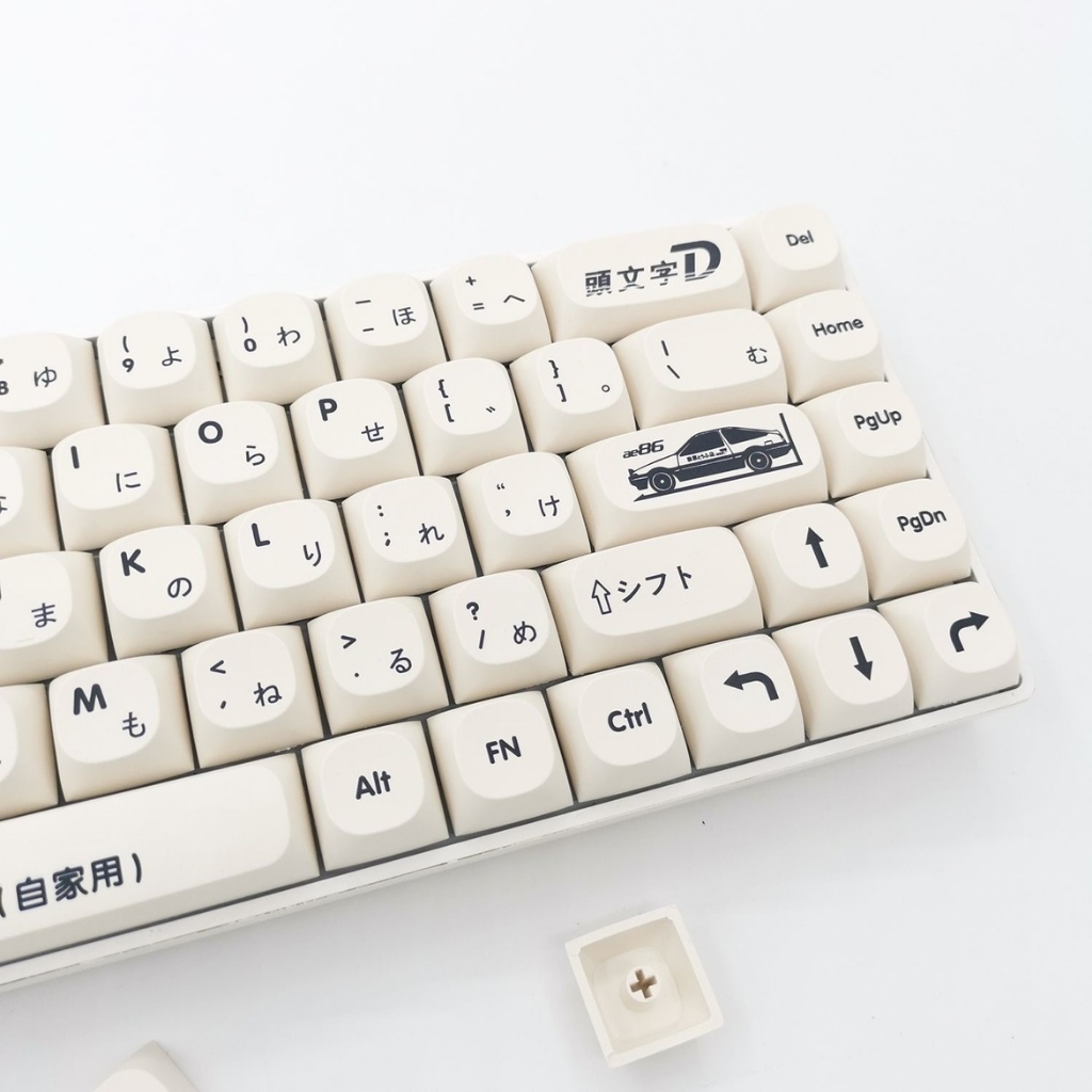 Ae86 Keycaps PBT dye-sub Cherry độ cao độ nghiêng nút bàn phím ban đầu D Keycap Tương thích với Cherry Gateron công tắc MX Bàn phím cơ