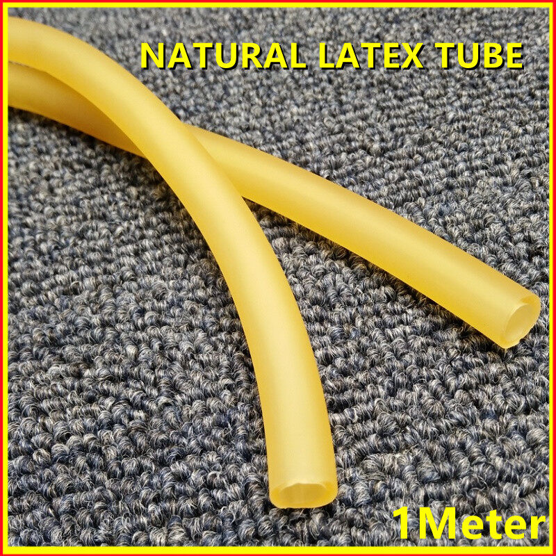 1M Natural Latex Tube Outdoor Tools Elastic Latex Rubber Hose Yellow