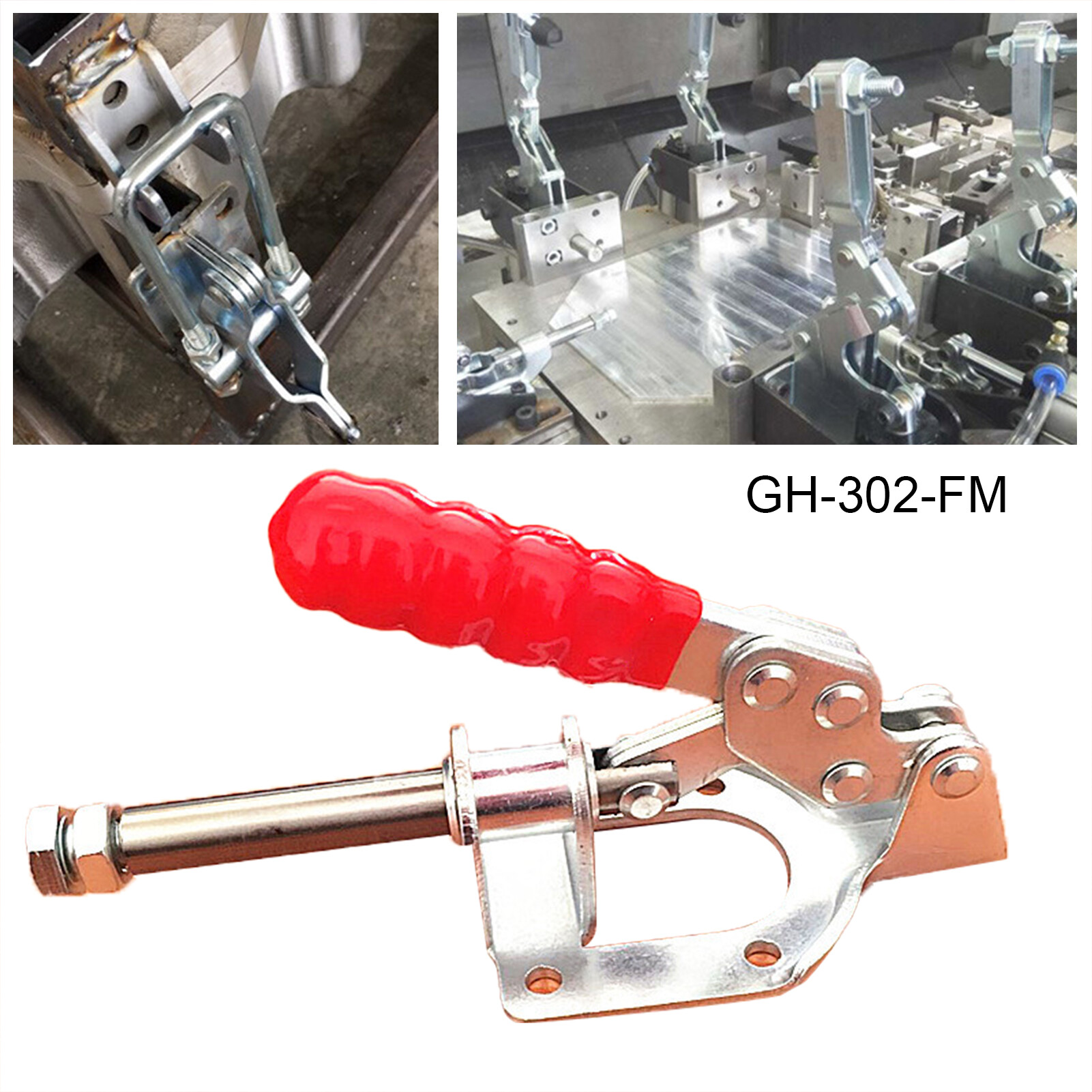 GH-302-FM Push Pull Type Toggle Clamp Anti-slip Hand Tools Sturdy Adjustable Quick Release Clamp for Woodworking