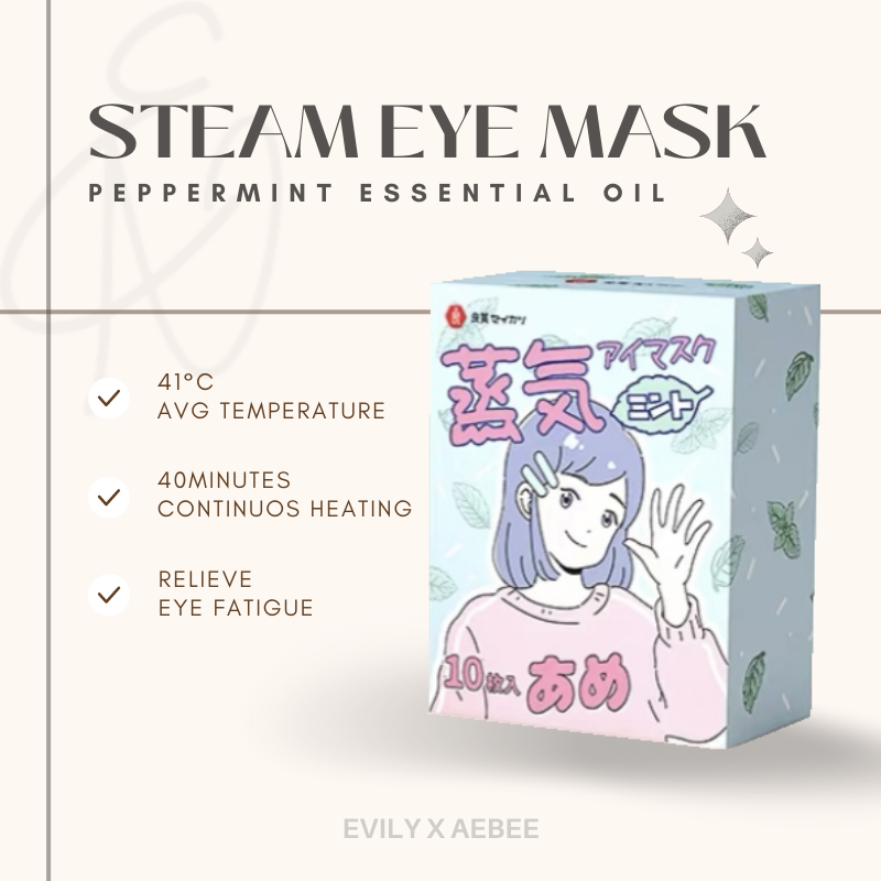 JAPAN HIGH QUALITY GIRL VERSION STEAM EYE MASK WITH PEPPERMINT ESSENTIAL OIL (10 PCS/BOX) Lazada