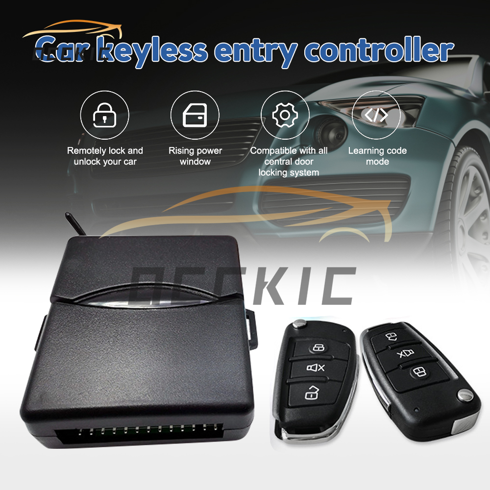 occkic Universal Car Door Lock Keyless Entry System with Trunk Release Button Remote Central Control Box Kit