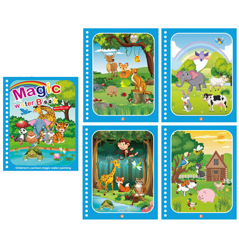 YADOU Children's diy magical water painting book magic water painting book baby graffiti coloring book