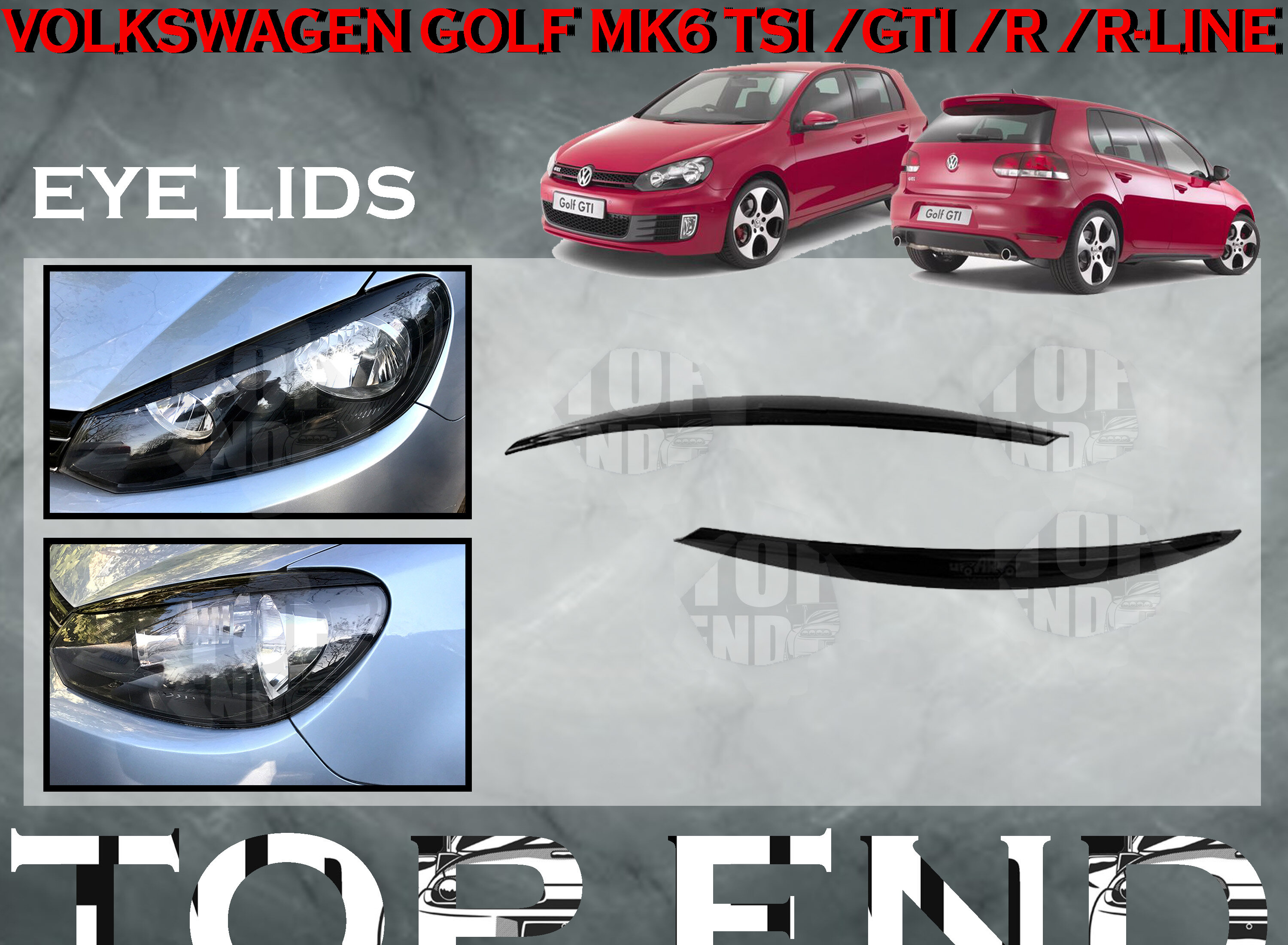 Volkswagen Polo Mk6 Vinyl Eyelids