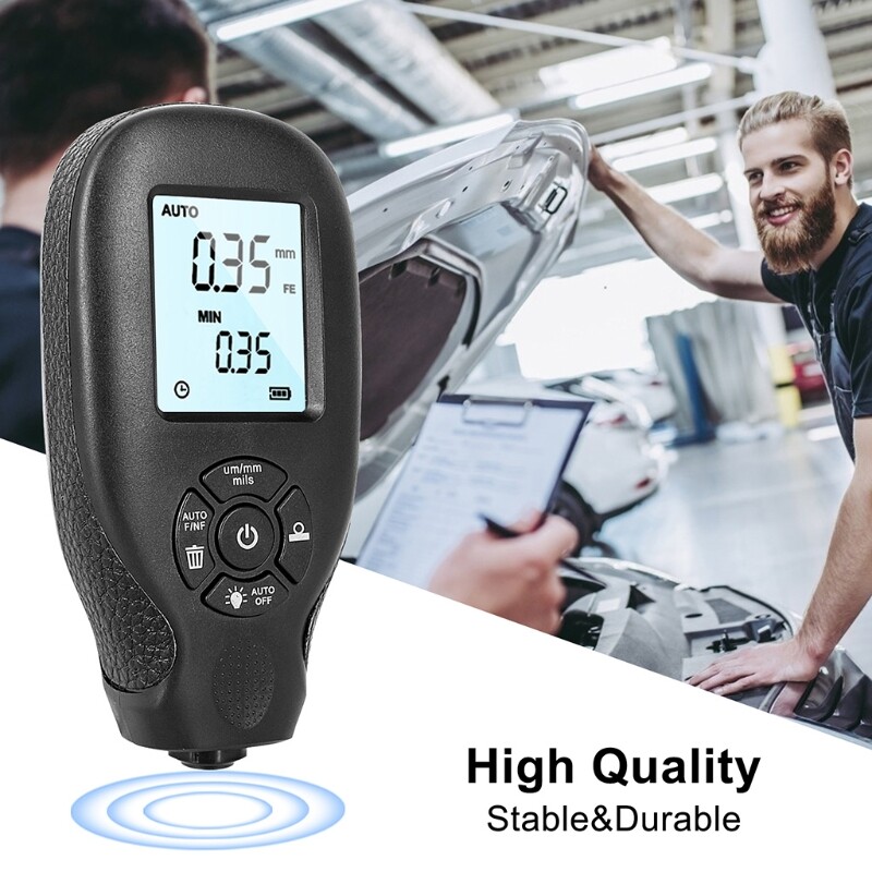 Paint Coating Thickness Gauge Digital Mil Thickness Meter with Backlight LCD Display Compatible with Car Automotive