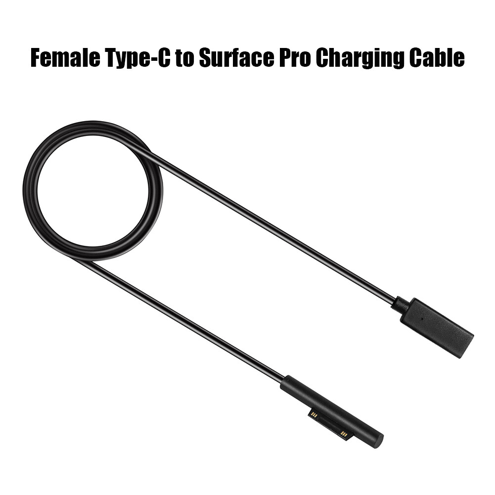 USB Type C Female PD Charging Cable for Microsoft Surface Pro 7/6/5/4/3