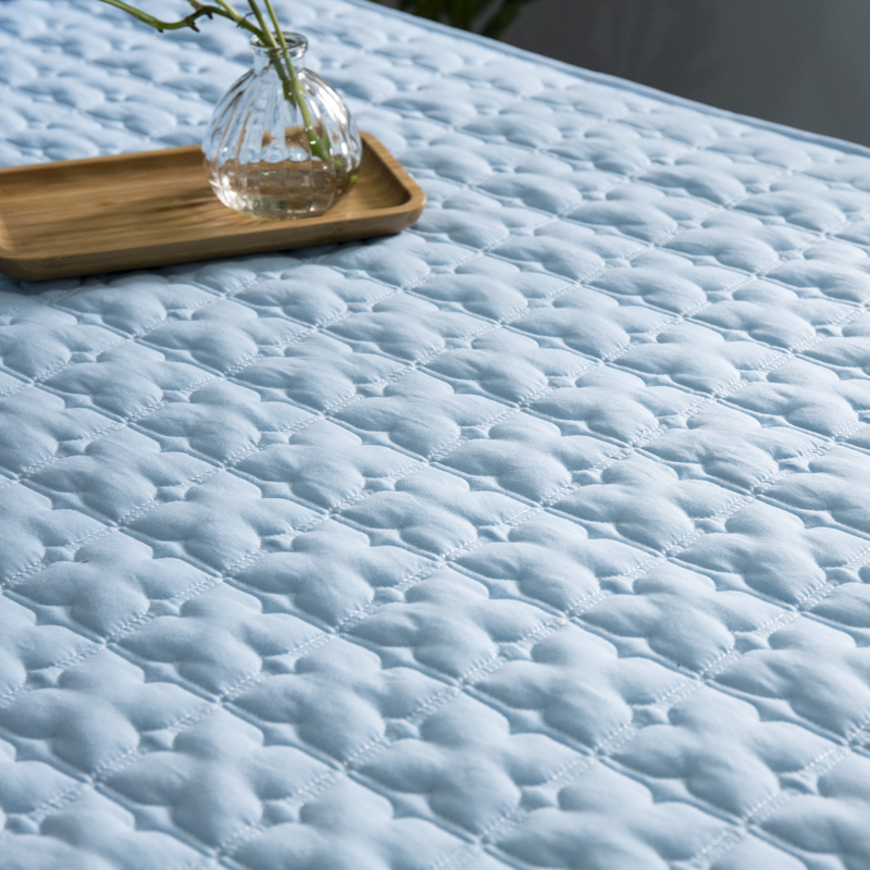 (Special Size)Solid Color Quilted Breathable Fiteed Bed Sheet Mattress Protector Cover Four Seasons Bedspread