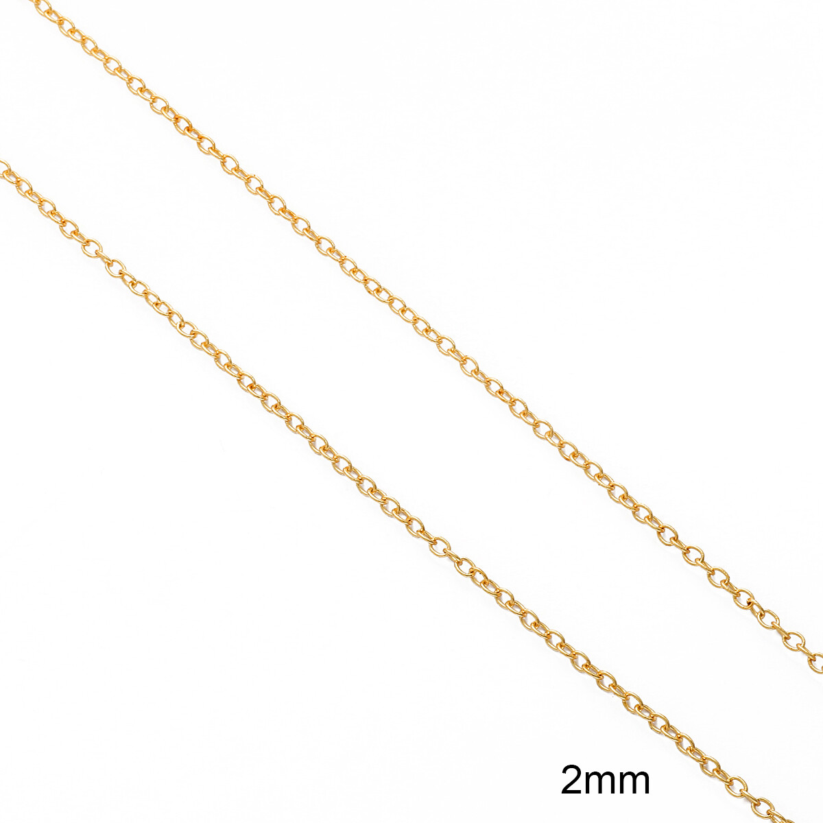 1M/String 18K Gold Plated Copper Fashion O-Chain For Jewelry Making DIY Necklace Bracelet Crafts Sunglasses Chains Findings