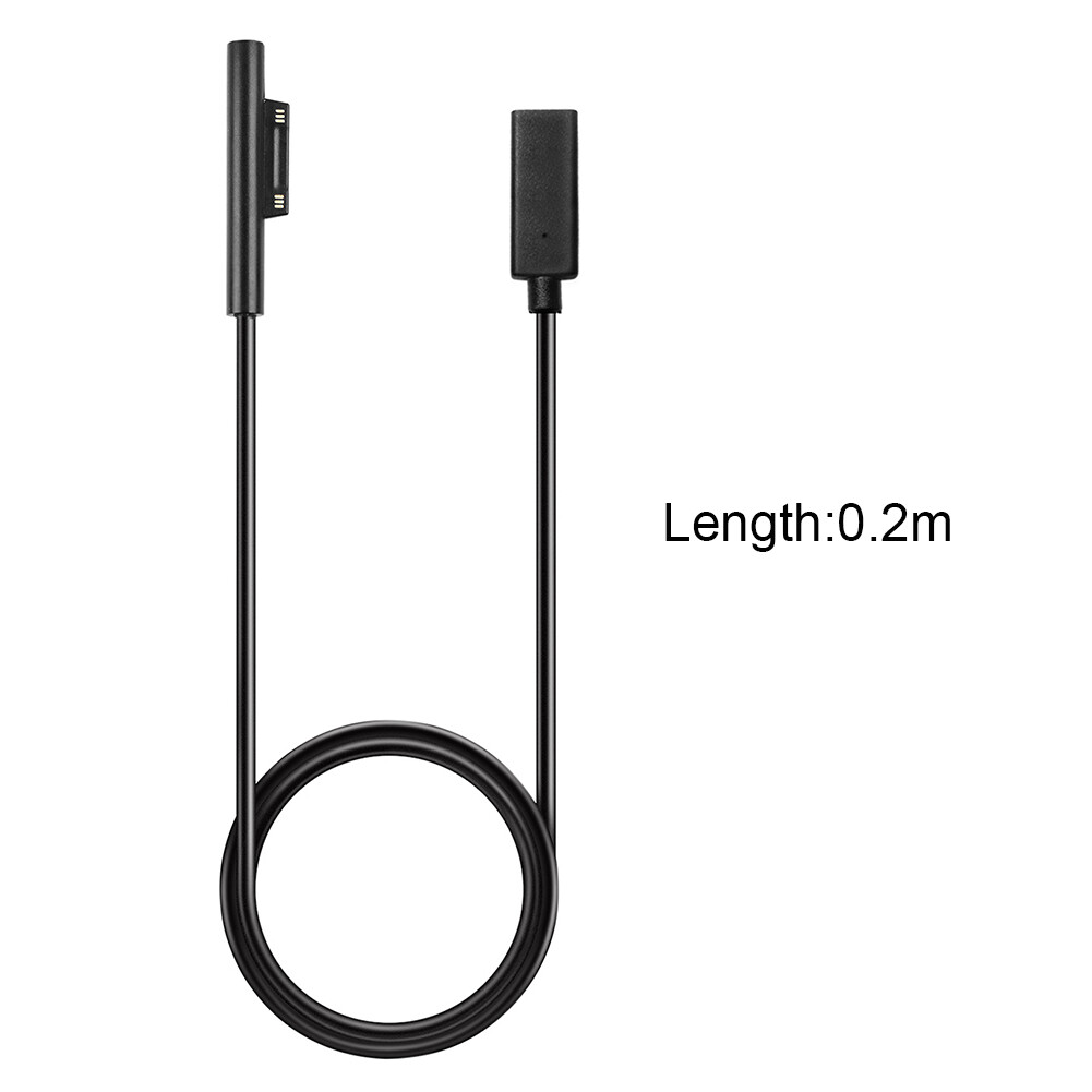 20cm USB Type C Female PD Cable for Microsoft Surface Pro 7/6/5/4/3 Laptop Quick Fast Charging Power Cord