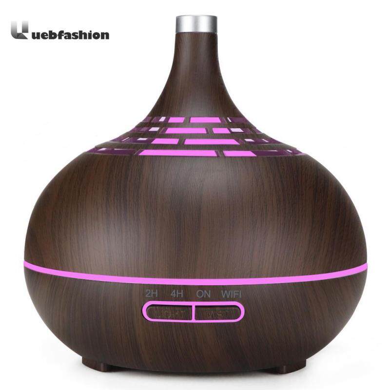 400ml Hollow Timing WiFi Ultrasonic Aroma Diffuser Air Humidifier w/Lamp Singapore