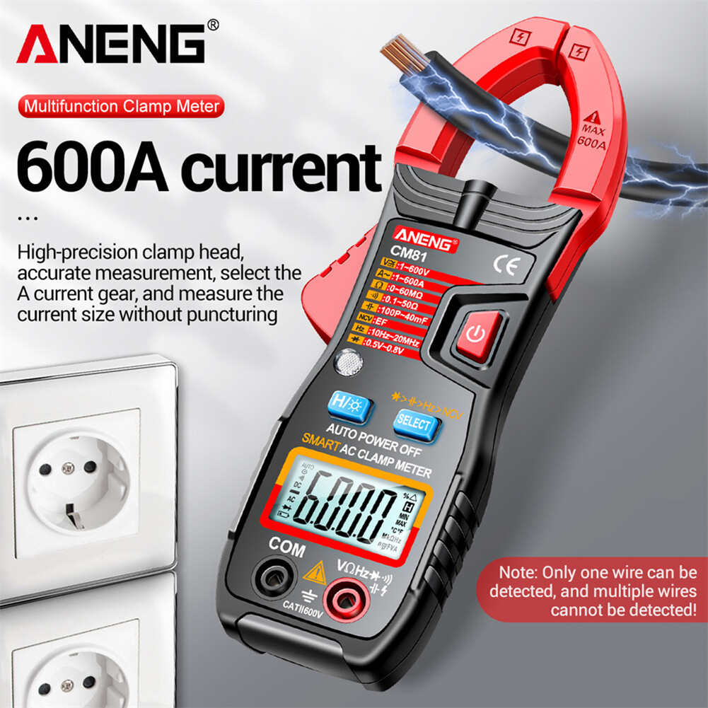 ANENG CM81 6000 Counts Clamp Meter DC AC Voltage Auto Range NCV Multimeter