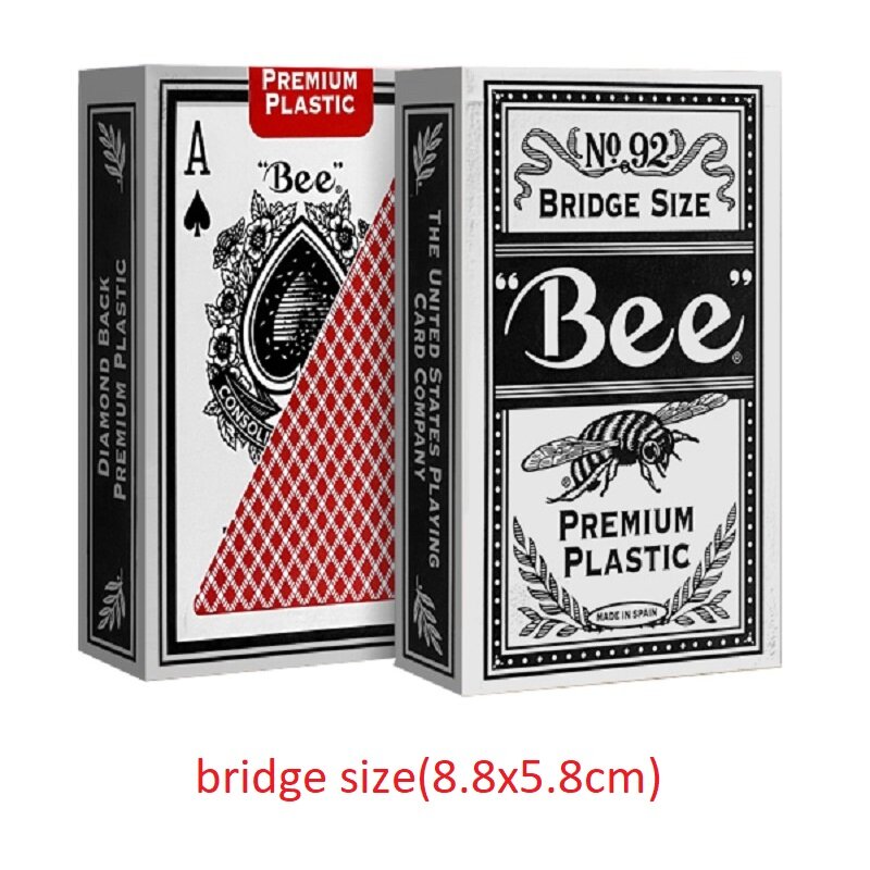 Plastic Bee Playing Cards Jumbo Index Deck Bridge Size Waterproof