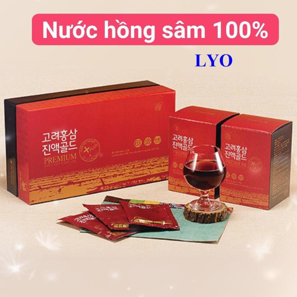 Nước hồng sâm hàn quốc gold deadong 100% nguyên chất hộp 30 gói x 80ml