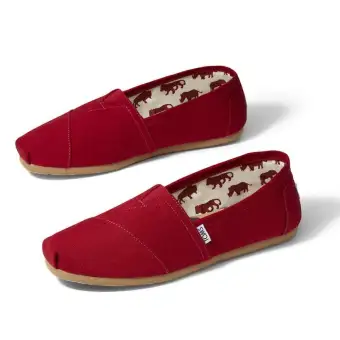 cheap red canvas shoes